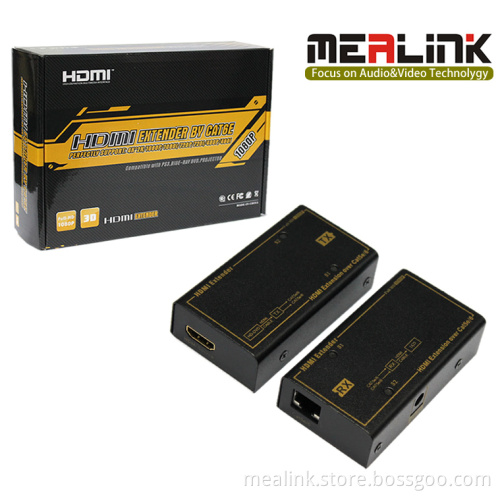 60m Single Cat6e HDMI Extender (Support 3D)